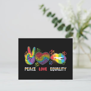 LGBTQ - Frieden, Liebe, Gleichheit - Regenbogenfar Postkarte
