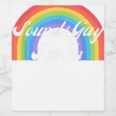 LGBTQ Funny Gay Pride Retro - Sounds Gay I'm In Weinetikett (Einzelnes Label)