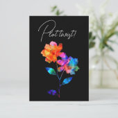 LGBTQ  FUNNY Wedding date CHANGE Petals & Pride  Begleitkarte (Stehend Vorderseite)