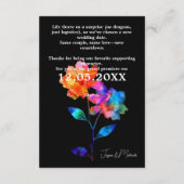 LGBTQ  FUNNY Wedding date CHANGE Petals & Pride  Begleitkarte (Rückseite)