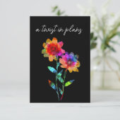 LGBTQ  FUNNY Wedding date CHANGE Petals & Pride  Begleitkarte (Stehend Vorderseite)