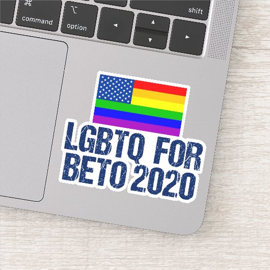 LGBTQ für Beto 2020 Aufkleber (Detail)