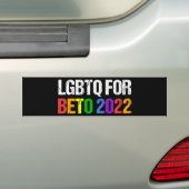 LGBTQ für Beto-Gouverneur 2022-Wahlkampf Autoaufkleber (Auf Auto)