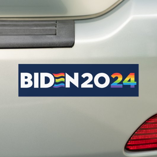 LGBTQ für Biden 2024 Autoaufkleber (Auf Auto)