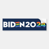 LGBTQ für Biden 2024 Autoaufkleber (Vorne)