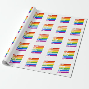 LGBTQ für KAMALA HARRIS Regenbogenstreifen Geschenkpapier