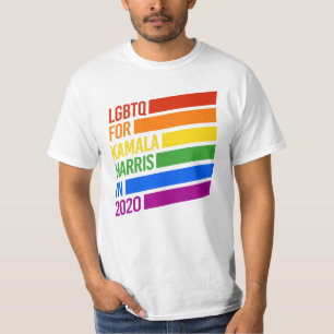 LGBTQ für KAMALA HARRIS Regenbogenstreifen T-Shirt