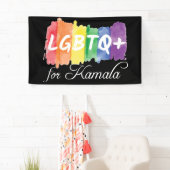 LGBTQ für Kamala Rainbow Gay Pride Banner (Insitu)