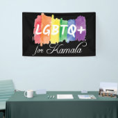 LGBTQ für Kamala Rainbow Gay Pride Banner (Messeveranstaltung)