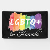 LGBTQ für Kamala Rainbow Gay Pride Banner (Horizontal)