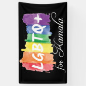 LGBTQ für Kamala Rainbow Gay Pride Banner (Vertikal)