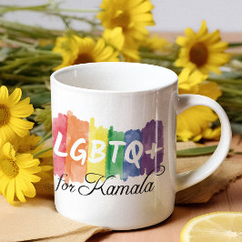 LGBTQ für Kamala Rainbow Gay Pride Kaffeetasse