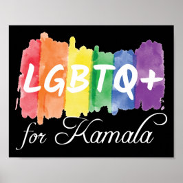 LGBTQ für Kamala Rainbow Gay Pride Poster