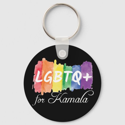 LGBTQ für Kamala Rainbow Gay Pride Schlüsselanhänger (Vorderseite)
