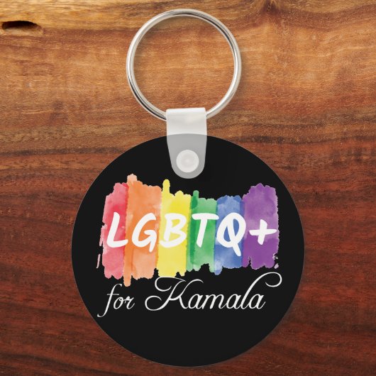 LGBTQ für Kamala Rainbow Gay Pride Schlüsselanhänger (Rückseite)