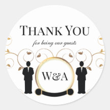 LGBTQ für Male Wedding Gold Monogram