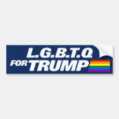 LGBTQ für Trump 2024 Autoaufkleber (Vorne)