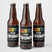LGBTQ FÜR TRUMP GAY LESBIAN FÜR TRUMP 2024 BIERFLASCHENETIKETT (Flaschen)