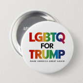 LGBTQ FÜR TRUMP GAY LESBIAN FÜR TRUMP 2024 BUTTON (Vorne & Hinten)