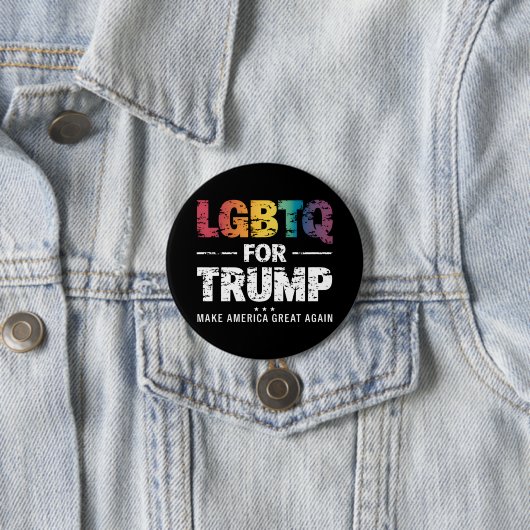 LGBTQ FÜR TRUMP GAY LESBIAN FÜR TRUMP 2024 BUTTON (Beispiel)