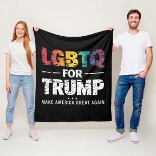 LGBTQ FÜR TRUMP GAY LESBIAN FÜR TRUMP 2024 FLEECEDECKE