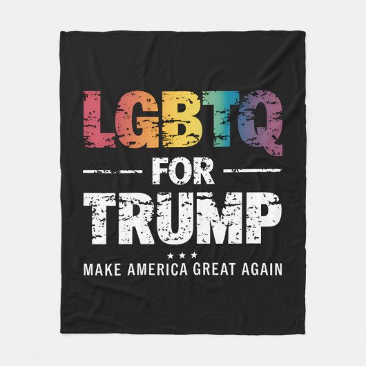 LGBTQ FÜR TRUMP GAY LESBIAN FÜR TRUMP 2024 FLEECEDECKE (Vorderseite)