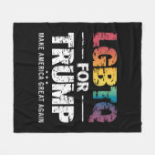 LGBTQ FÜR TRUMP GAY LESBIAN FÜR TRUMP 2024 FLEECEDECKE (Vorderseite (Horizontal))