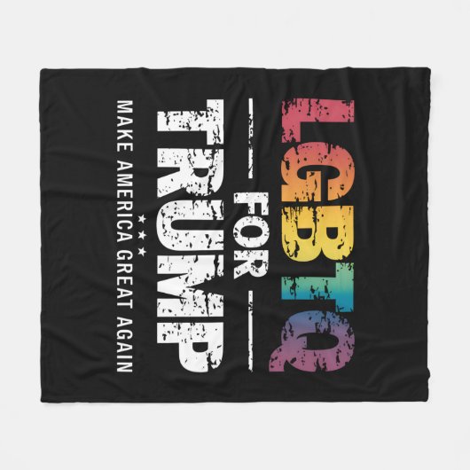 LGBTQ FÜR TRUMP GAY LESBIAN FÜR TRUMP 2024 FLEECEDECKE (Vorderseite (Horizontal))
