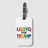 LGBTQ FÜR TRUMP GAY LESBIAN FÜR TRUMP 2024 GEPÄCKANHÄNGER (Vorderseite Vertikal)