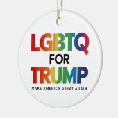 LGBTQ FÜR TRUMP GAY LESBIAN FÜR TRUMP 2024 KERAMIK ORNAMENT (Links)