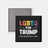 LGBTQ FÜR TRUMP GAY LESBIAN FÜR TRUMP 2024 MAGNET (Vorderseite/Rückseite)
