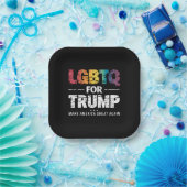 LGBTQ FÜR TRUMP GAY LESBIAN FÜR TRUMP 2024 PAPPTELLER (Party)