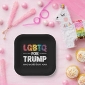 LGBTQ FÜR TRUMP GAY LESBIAN FÜR TRUMP 2024 PAPPTELLER (Party)