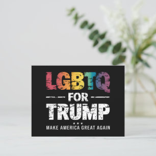 LGBTQ FÜR TRUMP GAY LESBIAN FÜR TRUMP 2024 POSTKARTE