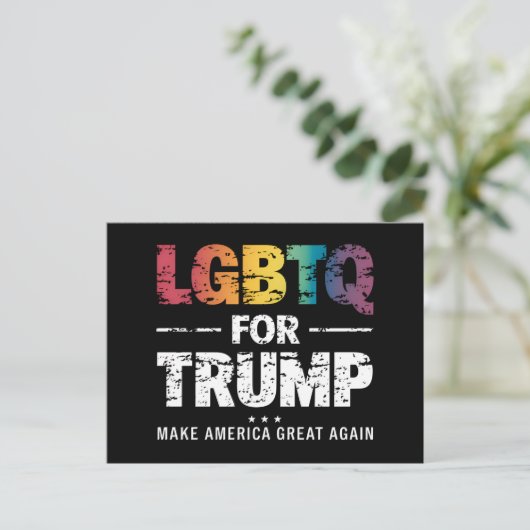 LGBTQ FÜR TRUMP GAY LESBIAN FÜR TRUMP 2024 POSTKARTE (Stehend Vorderseite)