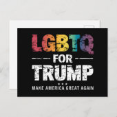 LGBTQ FÜR TRUMP GAY LESBIAN FÜR TRUMP 2024 POSTKARTE (Vorne/Hinten)