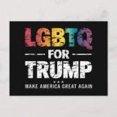 LGBTQ FÜR TRUMP GAY LESBIAN FÜR TRUMP 2024 POSTKARTE (Vorderseite)