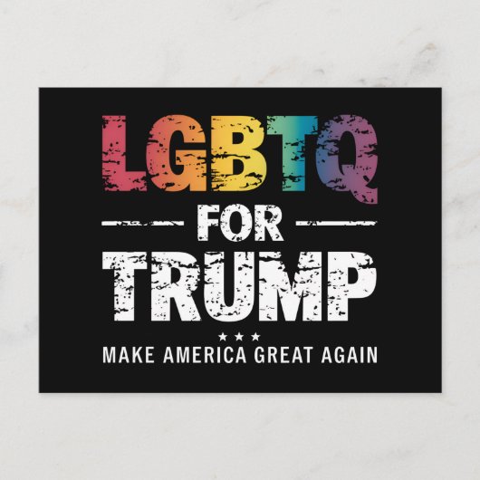 LGBTQ FÜR TRUMP GAY LESBIAN FÜR TRUMP 2024 POSTKARTE (Vorderseite)