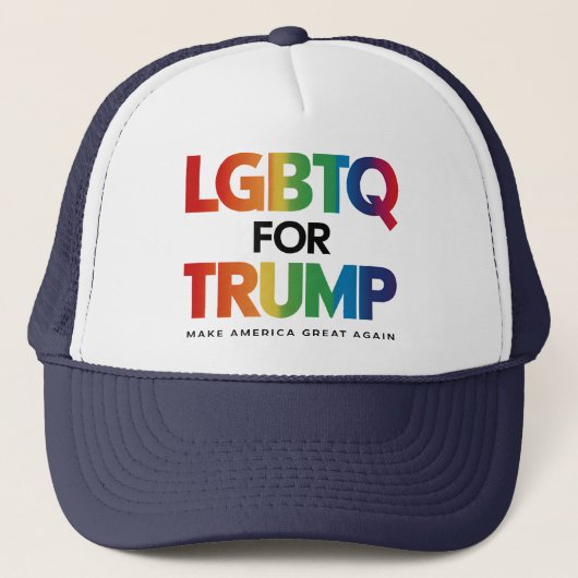 LGBTQ FÜR TRUMP GAY LESBIAN FÜR TRUMP 2024 TRUCKERKAPPE (Vorderseite)