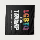LGBTQ FÜR TRUMP GAY LESBIAN FÜR TRUMP 2024 WANDTEPPICH (Vorderseite (Horizontal))