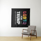 LGBTQ FÜR TRUMP GAY LESBIAN FÜR TRUMP 2024 WANDTEPPICH (Beispiel (Horizontal))