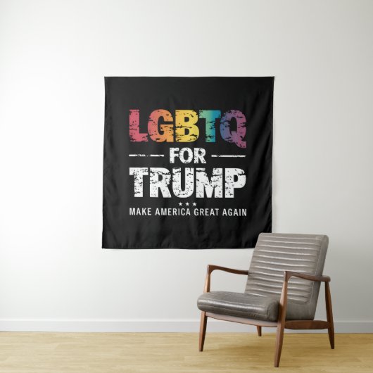 LGBTQ FÜR TRUMP GAY LESBIAN FÜR TRUMP 2024 WANDTEPPICH (Beispiel)
