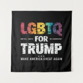LGBTQ FÜR TRUMP GAY LESBIAN FÜR TRUMP 2024 WANDTEPPICH (Vorderseite)