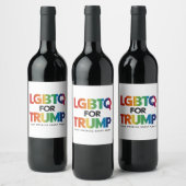 LGBTQ FÜR TRUMP GAY LESBIAN FÜR TRUMP 2024 WEINETIKETT (Flaschen)