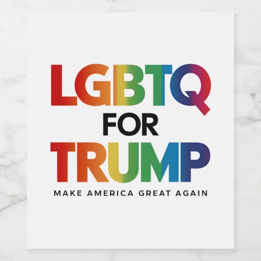 LGBTQ FÜR TRUMP GAY LESBIAN FÜR TRUMP 2024 WEINETIKETT (Einzelnes Label)
