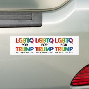 LGBTQ FÜR TRUMP SCHWUL LESBISCH FÜR TRUMP 2024  AUTOAUFKLEBER