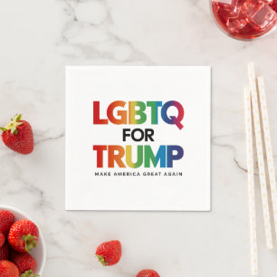 LGBTQ FÜR TRUMP SCHWUL LESBISCH FÜR TRUMP 2024 SERVIETTE