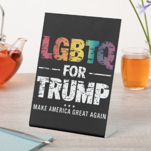 LGBTQ FÜR TRUMP SCHWUL LESBISCH FÜR TRUMP 2024  SOCKELSCHILD