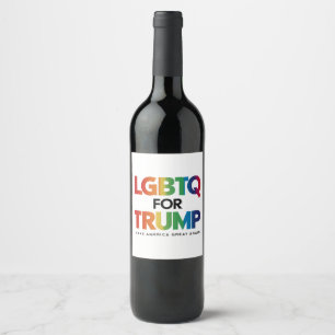 LGBTQ FÜR TRUMP SCHWUL LESBISCH FÜR TRUMP 2024 WEINETIKETT