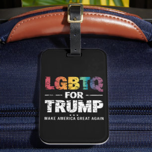 LGBTQ FÜR TRUMP SCHWULE LESBEN FÜR TRUMP 2024  GEPÄCKANHÄNGER